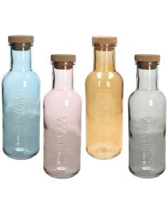 Tognana - Bottiglia in vetro con tappo in sughero 1 litro linea Vidro