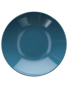 Tognana - Single deep plate in porcelain stoneware 22 cm teal Natural Love line