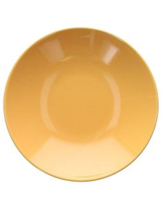 Tognana - Piatto fondo singolo in gres porcellanato 22 cm giallo linea Natural Love