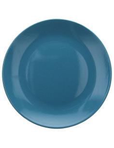 Tognana - Single dinner plate in porcelain stoneware 26 cm teal Natural Love line