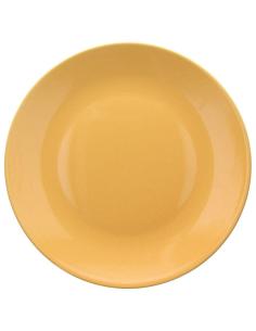 Tognana - Single dinner plate in porcelain stoneware 26 cm yellow Natural Love line