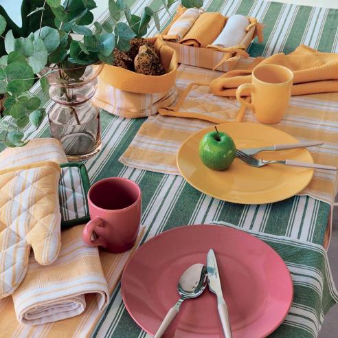 Tognana - Piatto piano singolo in gres porcellanato 26 cm giallo linea Natural Love