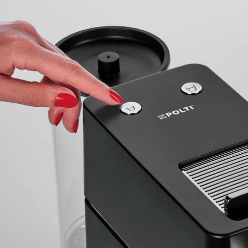 Polti - Macchina caffè espresso a cialda ad espulsine automatica Coffea S18B Nera