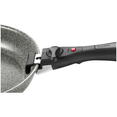 Ballarini - Torre set 2 padelle in alluminio antiaderente Ceraforce da 24 e 28 cm più casseruola da 16 cm e manico removibile