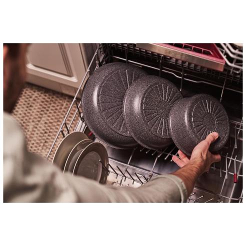 Ballarini - Torre set 2 padelle in alluminio antiaderente Ceraforce da 24 e 28 cm più casseruola da 16 cm e manico removibile