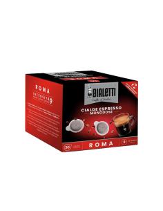 Bialetti - Box cialde espresso compostabili ESE miscela Roma 50 pezzi