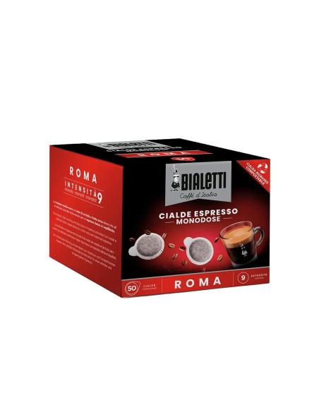 Bialetti - Box of ESE Roma blend compostable espresso pods 50 pieces