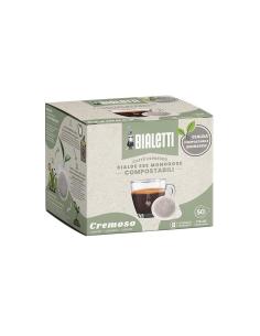 Bialetti - Box caffè in cialde compostabili ESE gusto cremoso 50 pezzi