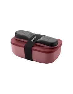 Guzzini - Set lunch box con posate portavivande 'Store&Go' 900 ml mauve
