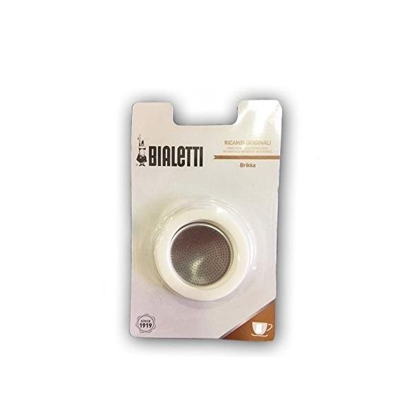 Bialetti 3 GUARNIZIONI E 1 FILTRO PER CAFFETTIERA BRIKKA 4 TAZZE