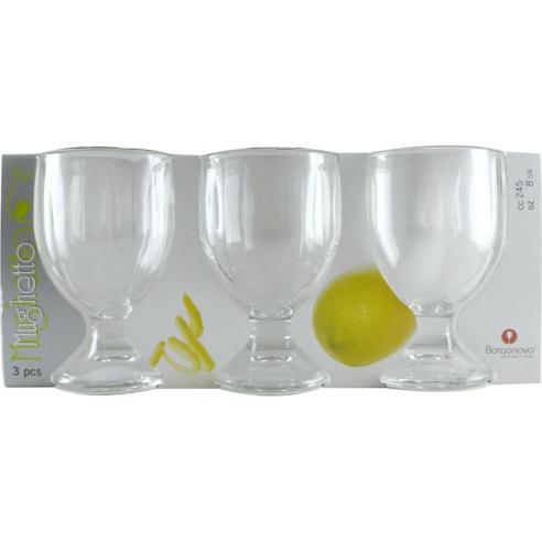 Borgonovo - Set 3 bicchieri acqua mughetto in vetro 245 ml