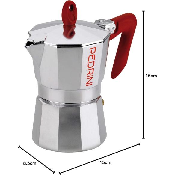 Caffettiera Moka Pedrini Alluminio 3 Tazze | Gusto Autentico