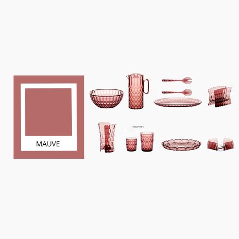 Guzzini Portatovaglioli Verticale Vanity Mauve in Cristallo Acrilico Bio-based