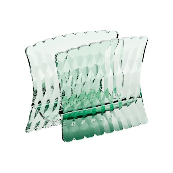Guzzini Vanity Portatovaglioli Verticale  in cristallo acrilico bio-based Verde Mtcha