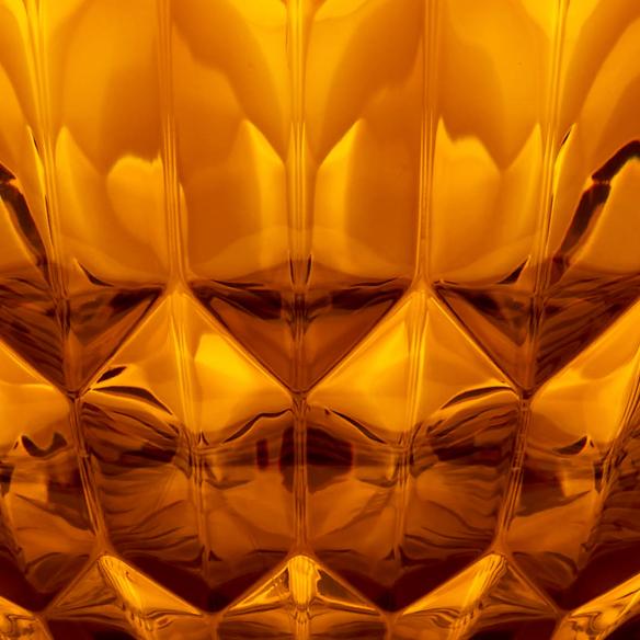 Contenitore Vanity Guzzini 30 cm in Cristallo Acrilico Bio-based Ambra