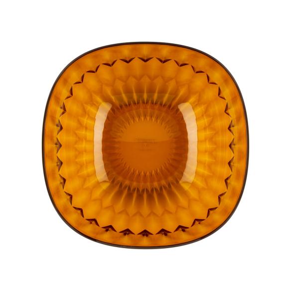 Contenitore Vanity Guzzini 30 cm in Cristallo Acrilico Bio-based Ambra