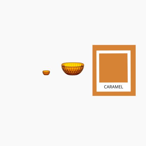 Contenitore Vanity Guzzini 30 cm in Cristallo Acrilico Bio-based Ambra