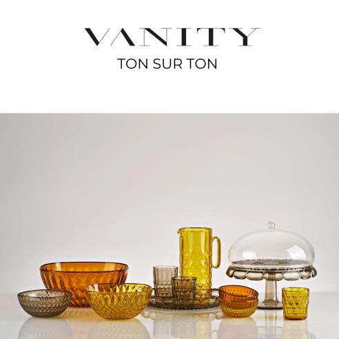 Guzzini Vanity Ciotola Contenitore 21cm in Cristallo Acrilico Bio-based Giallo Zafferano