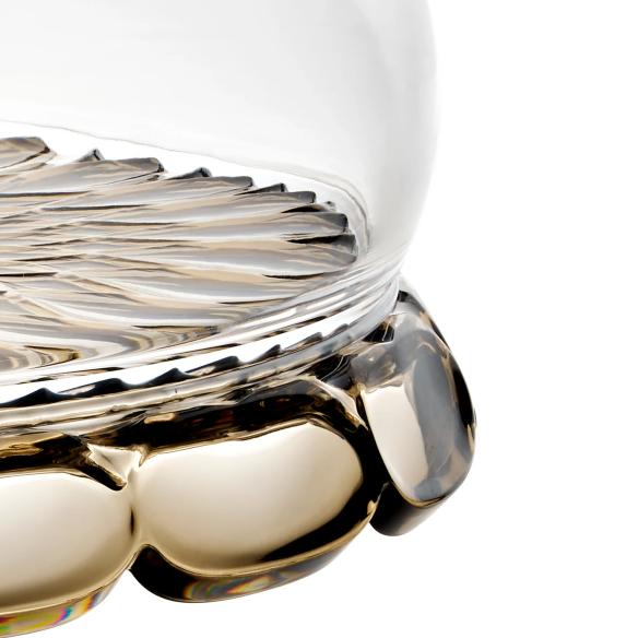 Guzzini Alzata con Campana Vanity in Cristallo Acrilico Bio-based Smoke Ø30 H27.7 cm