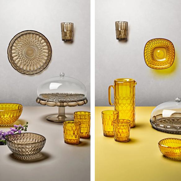 Guzzini Alzata con Campana Vanity in Cristallo Acrilico Bio-based Smoke Ø30 H27.7 cm