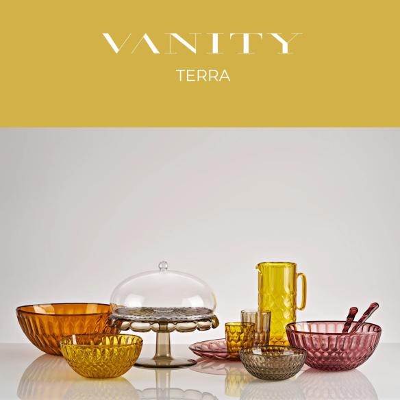 Guzzini Alzata con Campana Vanity in Cristallo Acrilico Bio-based Smoke Ø30 H27.7 cm