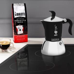 Bialetti Fiammetta Induction Nera 4 Tazze | Caffettiera per Induzione