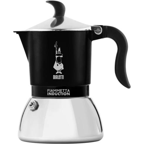 Bialetti Fiammetta Induction 2 Tazze Nera - Caffettiera Moka
