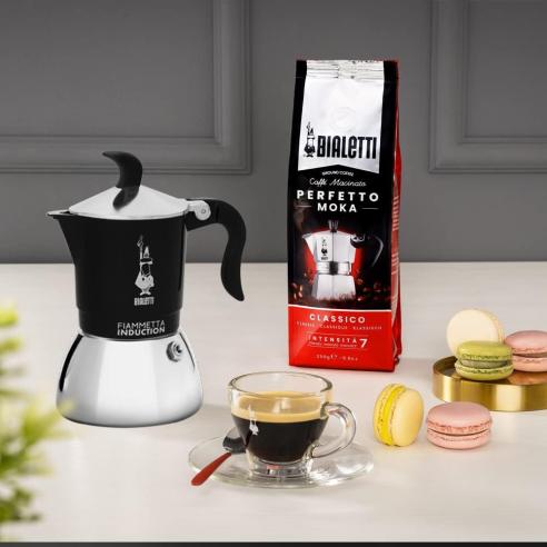 Bialetti Fiammetta Induction 2 Tazze Nera - Caffettiera Moka