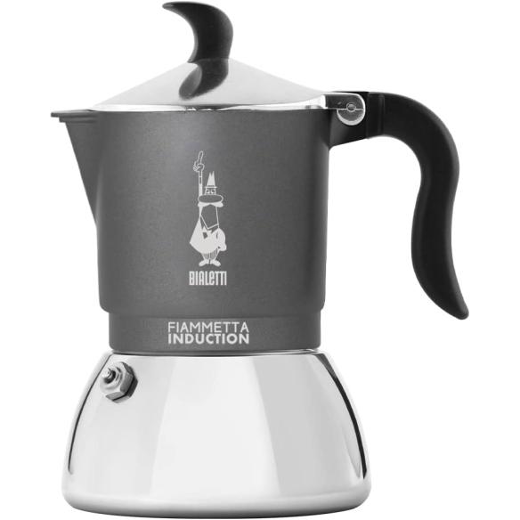Bialetti Fiammetta Induction 2 Tazze Grigia | Caffettiera Moka