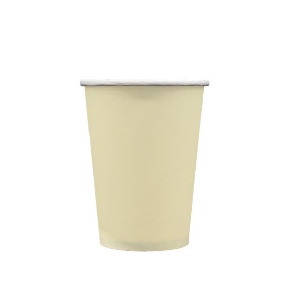 Bicchieri Carta Monouso 250ml Avorio Qui Party - 15 Pezzi