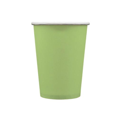 Bicchieri Carta Monouso 250 ml Verde Oliva 15 pz - Qui Party