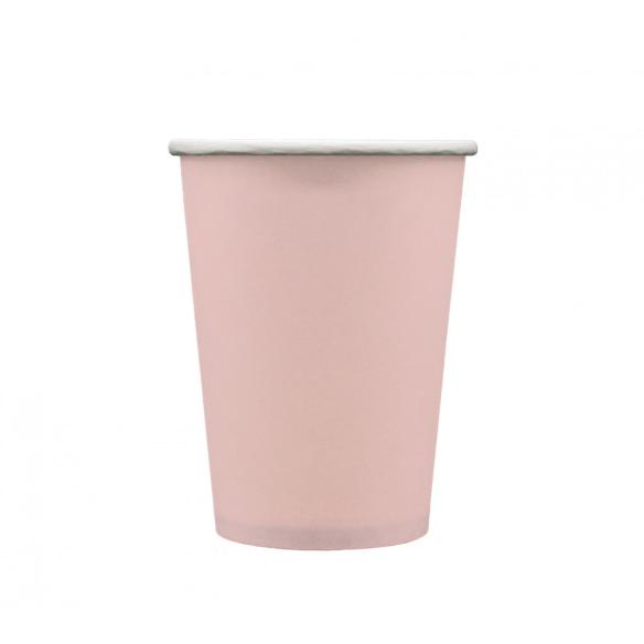 Bicchieri Carta Monouso Rosato 250ml - Qui Party 15 pz