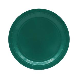 Piatti Carta Monouso Qui Party Ottanio 24cm 15pz - Biodegradabili