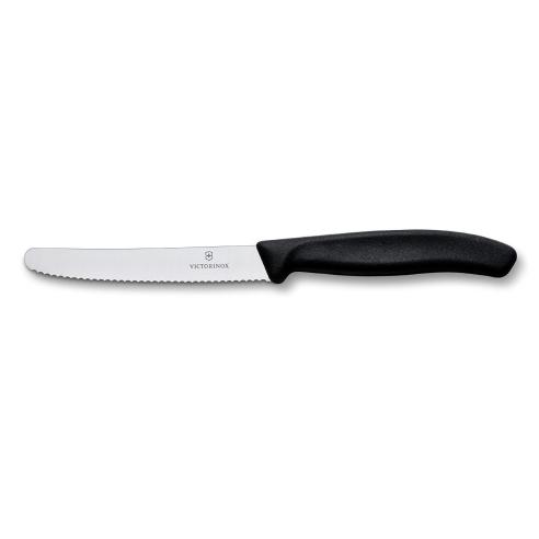 COLTELLO TAVOLA ONDULATO VICTORINOX NERO