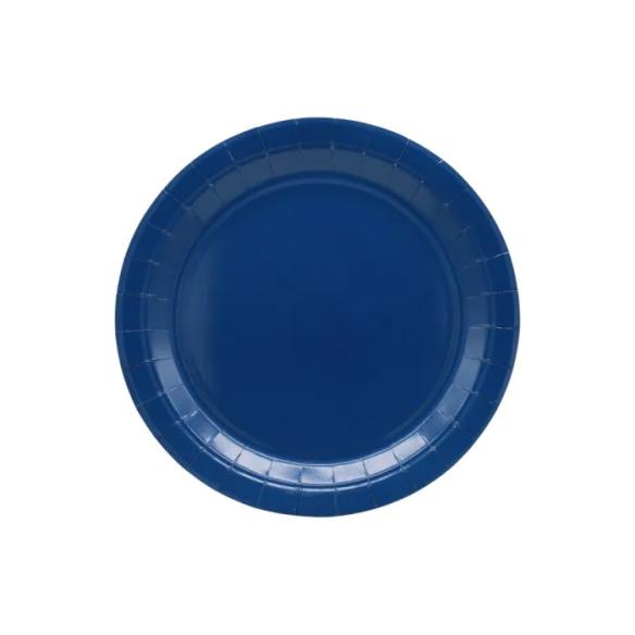Piatti Carta Monouso 18 cm Blu Navy Qui Party - 15 Pezzi