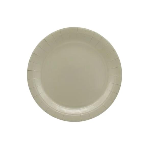 Piatti Carta Monouso Tortora 18cm Qui Party - 15 pz