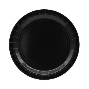 Piatti Carta Monouso Neri Qui Party Ø24cm - 15pz