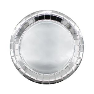 Piatti Carta Monouso Argento Metal 24cm - Qui Party (15 pz)