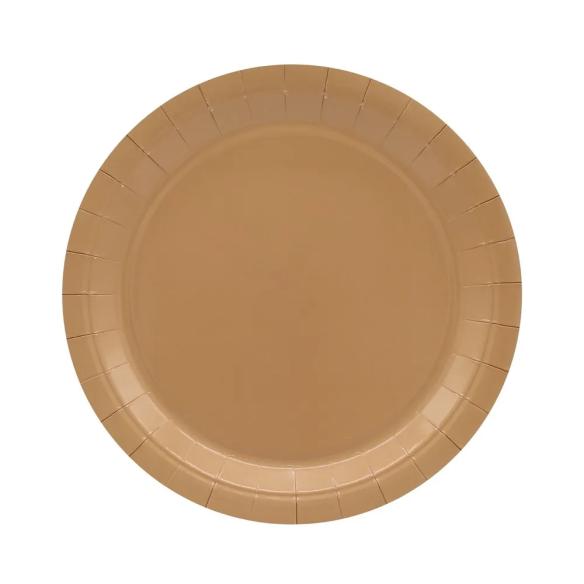 Piatti Carta Moka Qui Party Ø24 cm - 15 Pezzi | Monouso Feste