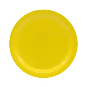 Piatti Carta Gialli Ø24cm Qui Party 15pz | Monouso Biodegradabili