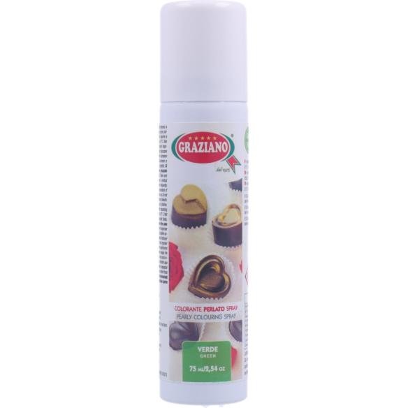 Colorante Spray Perlato Metallizzato Verde GRAZIANO 75ml | Dolci