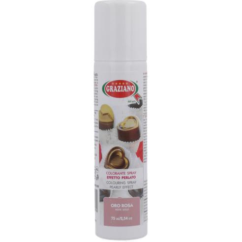Colorante Spray Oro Rosa Metallizzato 75ml Graziano | Cake Design
