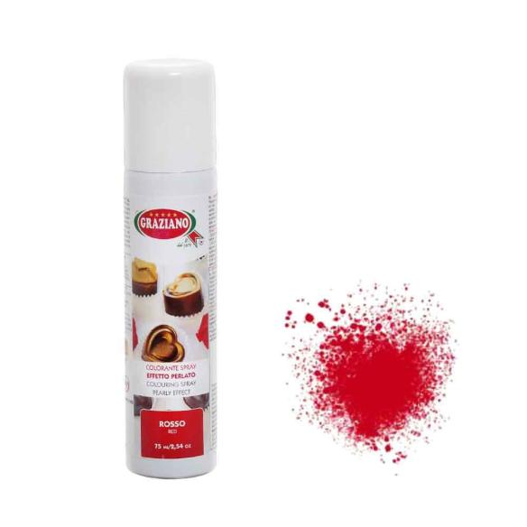 Colorante Spray Alimentare Rosso Perlato Metallizzato 75ml Graziano