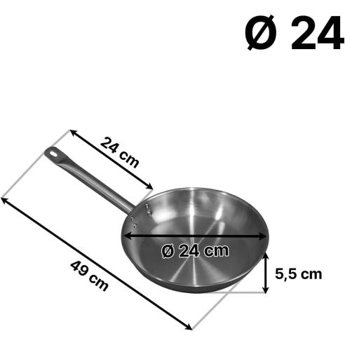 Padella Comas Fuji 24cm Induzione Alluminio Acciaio Inox