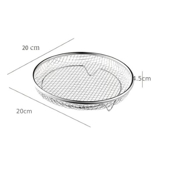 Griglia Cestello 20cm De Luca per Friggitrice ad Aria - Acciaio Inox