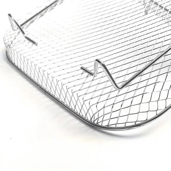 De Luca Griglia Cestello Quadrata 20cm Inox per Friggitrice ad Aria