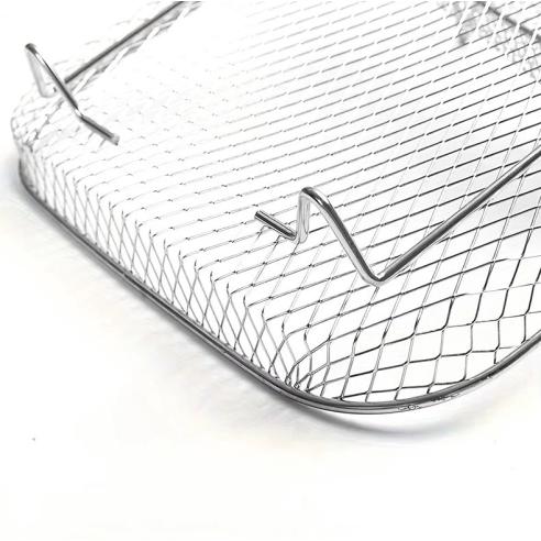 De Luca Griglia Cestello Quadrata 20cm Inox per Friggitrice ad Aria