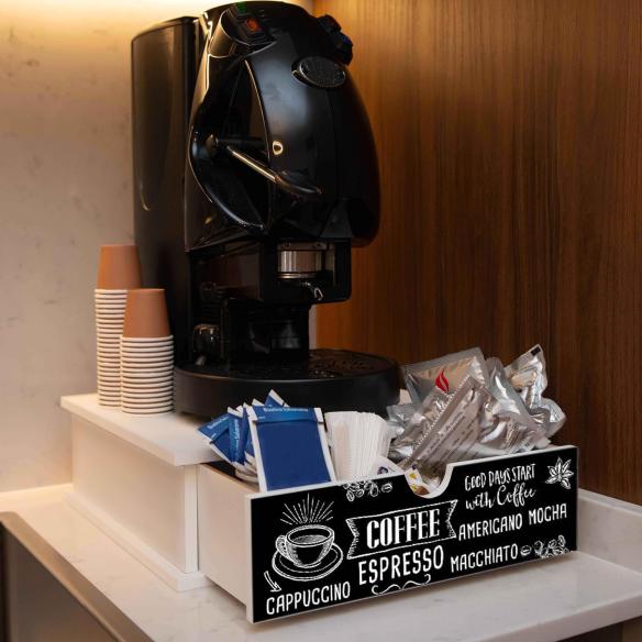 Lupia Cassetto Porta Capsule Caffè White Blackboard 33x33 cm