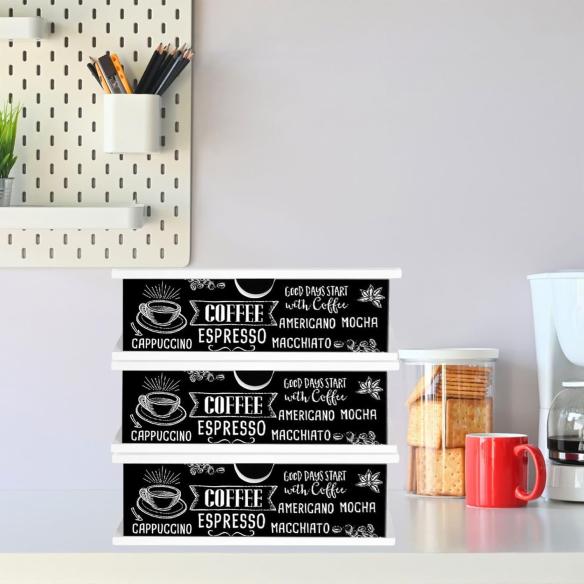 Lupia Cassetto Porta Capsule Caffè White Blackboard 33x33 cm