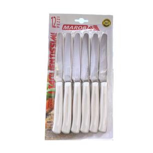 Marob I Tagliantissimi: Set 12 Coltelli Tavola Bianchi 11cm